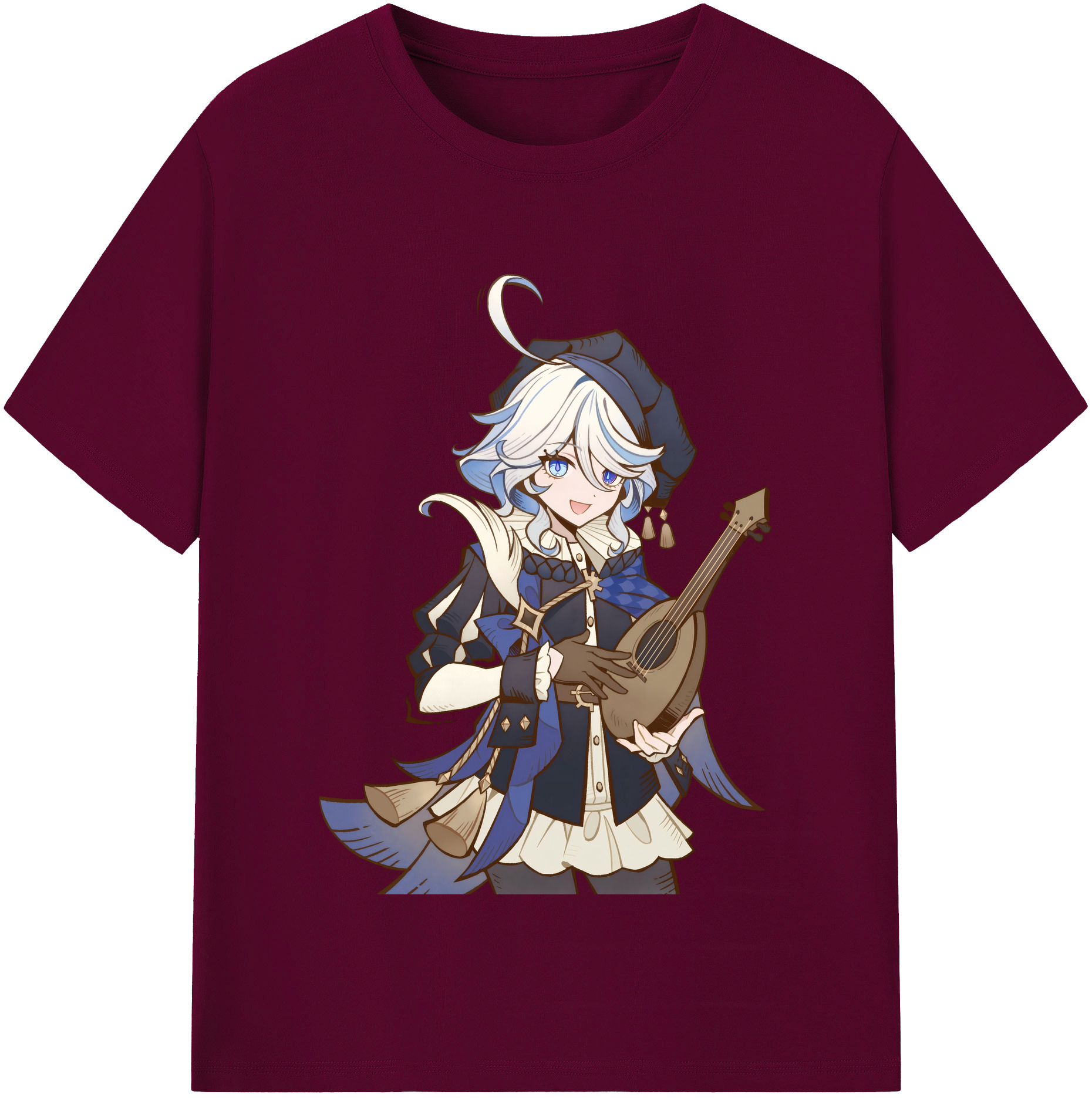 げんし神 フリーナ genshin Furina レディースカジュアルプリントTシャツ（綿100％）